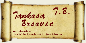 Tankosa Bršović vizit kartica